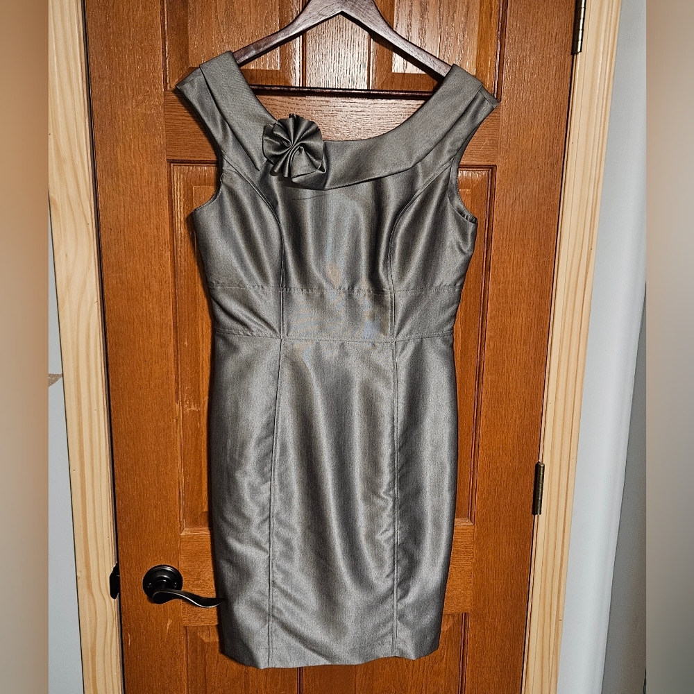 Calvin Klein Metallic Gray Dress Office Wear